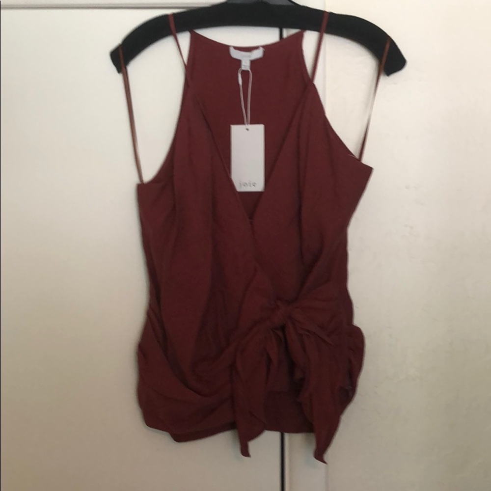 Joie, Spaghetti Strap Blouse, Tie Waist Detailing